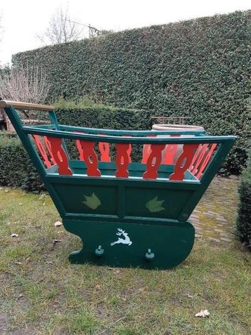 Oude arreslee kerst slede etalage kerstdeco decoratie slee beschikbaar voor biedingen