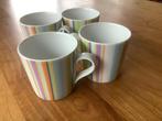 Tric gekleurde mokka kopjes (4), Ophalen of Verzenden, Zo goed als nieuw, Overige stijlen, Kop(pen) en/of Schotel(s)