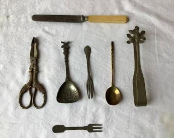 Diverse antieke keukenitems (7 stuks ) . beschikbaar voor biedingen