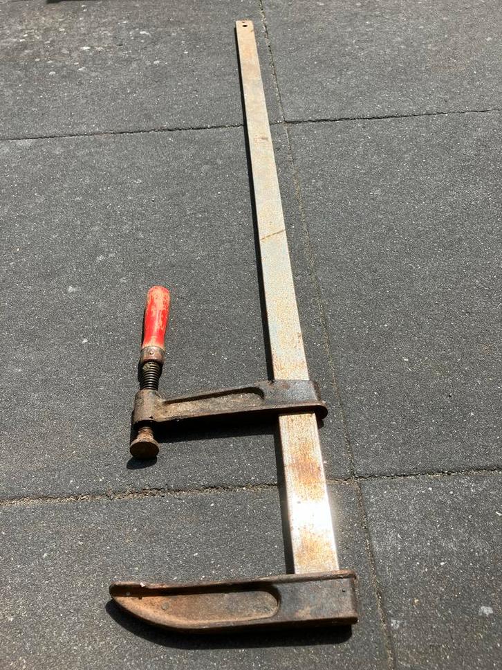 Grote Lijmklem - 100cm Klembereik, Doe-het-zelf en Verbouw, Gereedschap | Handgereedschap, Gebruikt, Ophalen