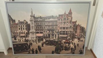 Print Oud Amsterdam met Lijst beschikbaar voor biedingen