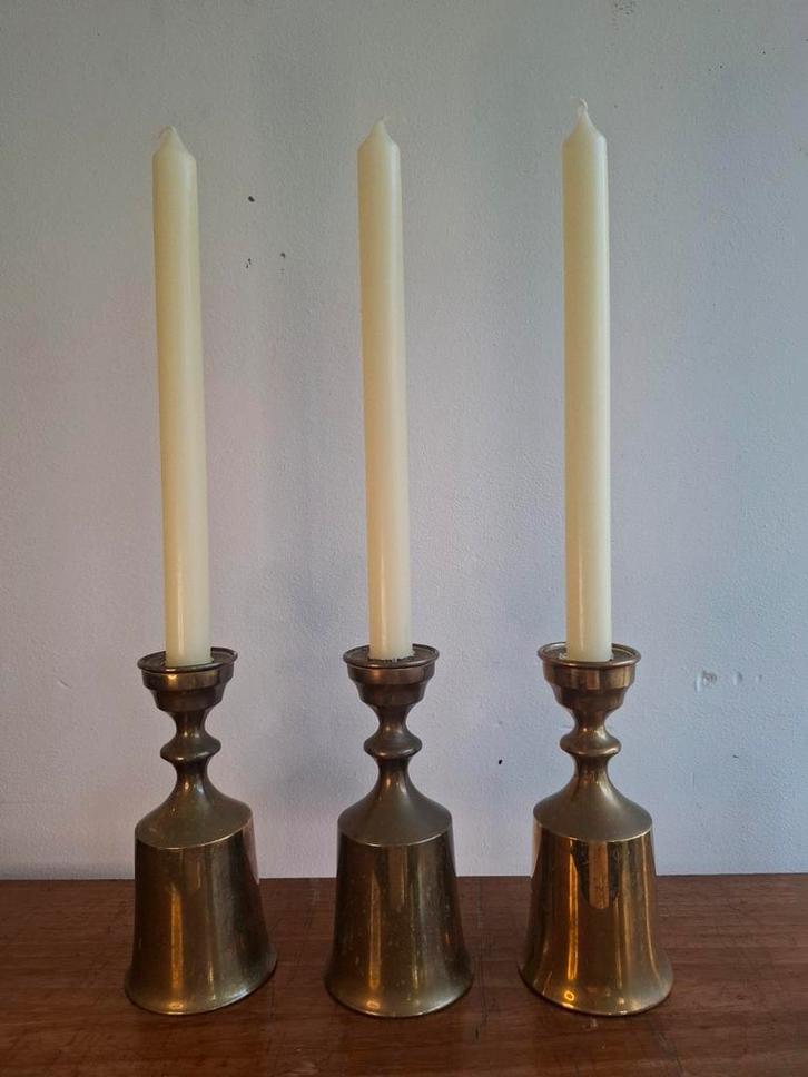 Set mid-century Scandinavische kandelaars, Antiek en Kunst, Curiosa en Brocante, Ophalen of Verzenden