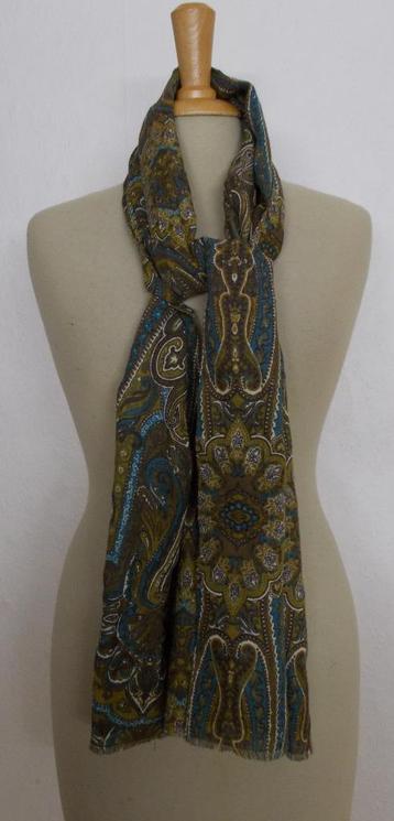Ibiza/batik/ethnische print 100% wollen sjaal van Romano