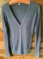 Blauw vest, damesvest met knoopsluiting en V-hals; 36 / 38, Ophalen of Verzenden, Zo goed als nieuw, Maat 36 (S), Blauw