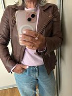 Denim hunter chocobruin leren jasje maat 36, Bruin, Zo goed als nieuw, Maat 36 (S), Denim hunter