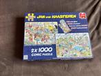 Jan van Haasteren Puzzelboek - 2x 1000 stukjes, Ophalen of Verzenden, 500 t/m 1500 stukjes, Zo goed als nieuw, Puzzelboek