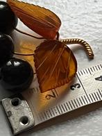 Vintage Baltische barnsteen broche, Ophalen of Verzenden, Gebruikt, Overige materialen