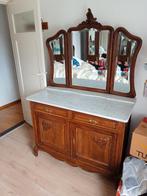 Hele mooie Antieke brocante kaptafel met 3 luiks spiegel, Antiek en Kunst, Antiek | Meubels | Kasten, Ophalen