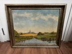 Schilderij Landschap met koeien C. Kraak, 1948, Antiek en Kunst, Ophalen of Verzenden