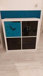 IKEA Kallax kast met klok inzet, Ophalen, Zo goed als nieuw