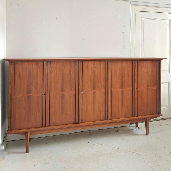 Dressoir, highboard, kast, buffet midcentury-vintage, Huis en Inrichting, Kasten | Buffetkasten, Gebruikt, Minder dan 100 cm, 200 cm of meer