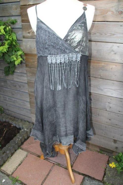 Jurk grijs Elisa Cavaletti mt 7 (M/L) Vaste prijs, Kleding | Dames, Jurken, Zo goed als nieuw, Maat 38/40 (M), Grijs, Ophalen of Verzenden