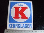 sticker keurslager logo K slager slagerij slachten, Verzenden, Zo goed als nieuw, Bedrijf of Vereniging