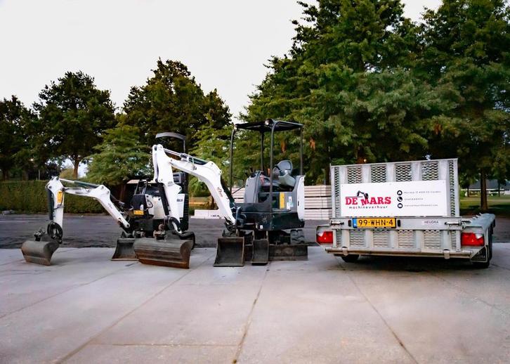 Minigraver huren (Te huur vanaf €90,- per dag), Diensten en Vakmensen, Verhuur | Gereedschap en Machines