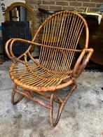 Stoel rotan vintage retro, Huis en Inrichting, Ophalen, Zo goed als nieuw, Bruin, Eén