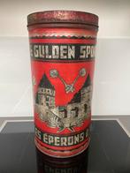 Antieke blikken bus De Gulden Sporen, Verzamelen, Blikken, Ophalen of Verzenden, Gebruikt, Koek(jes), Overige merken