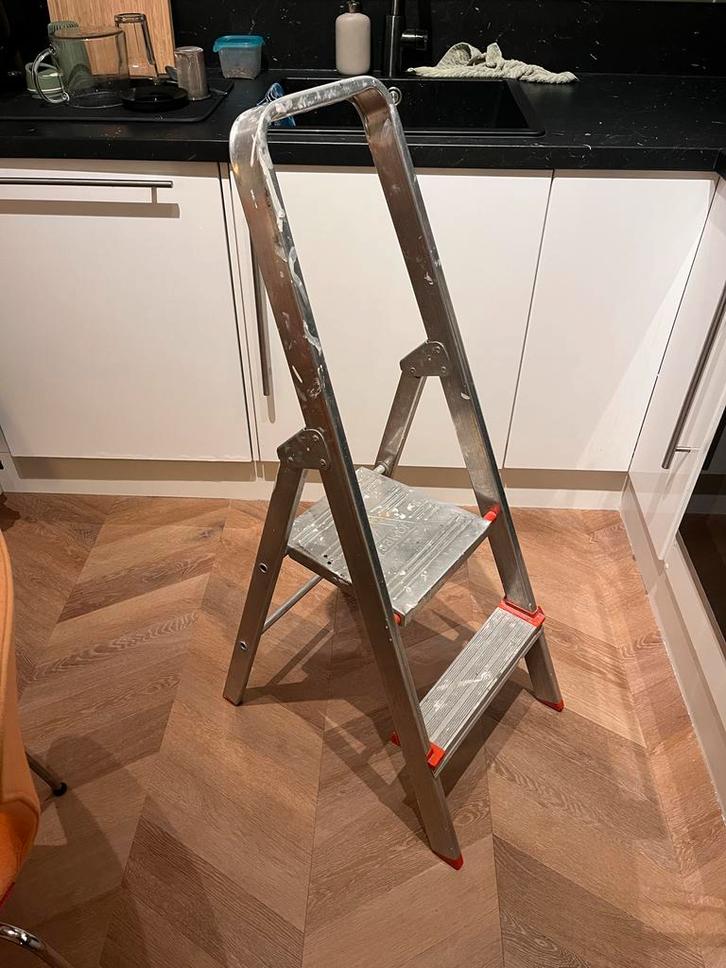 Opklapbare keukentrap, Doe-het-zelf en Verbouw, Ladders en Trappen, Gebruikt, Trap, Minder dan 2 meter, Opvouwbaar of Inschuifbaar