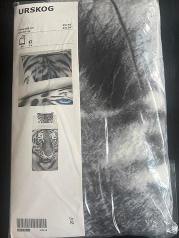 Nieuw IKEA URSKOG Eenpersoons Dekbedovertrek Tijger beschikbaar voor biedingen