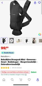 BabyBjörn Draagzak Mini - Zwart, Kinderen en Baby's, Babydragers en Draagdoeken, Ophalen of Verzenden, Zo goed als nieuw, Buik