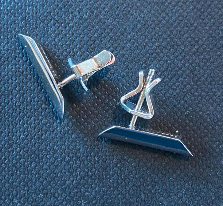 Miansai zilveren oorstekers, Sieraden, Tassen en Uiterlijk, Oorbellen, Zo goed als nieuw, Zilver, Ophalen of Verzenden