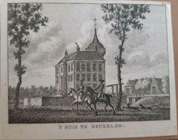 14 / Huis te Heukelom Kopergravure ca 1790 beschikbaar voor biedingen