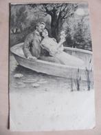 Gronigse liefdesgeschiedenis 1905 6x, dit keer in zwart-wit, Ophalen of Verzenden, Voor 1920, Gelopen, Groningen