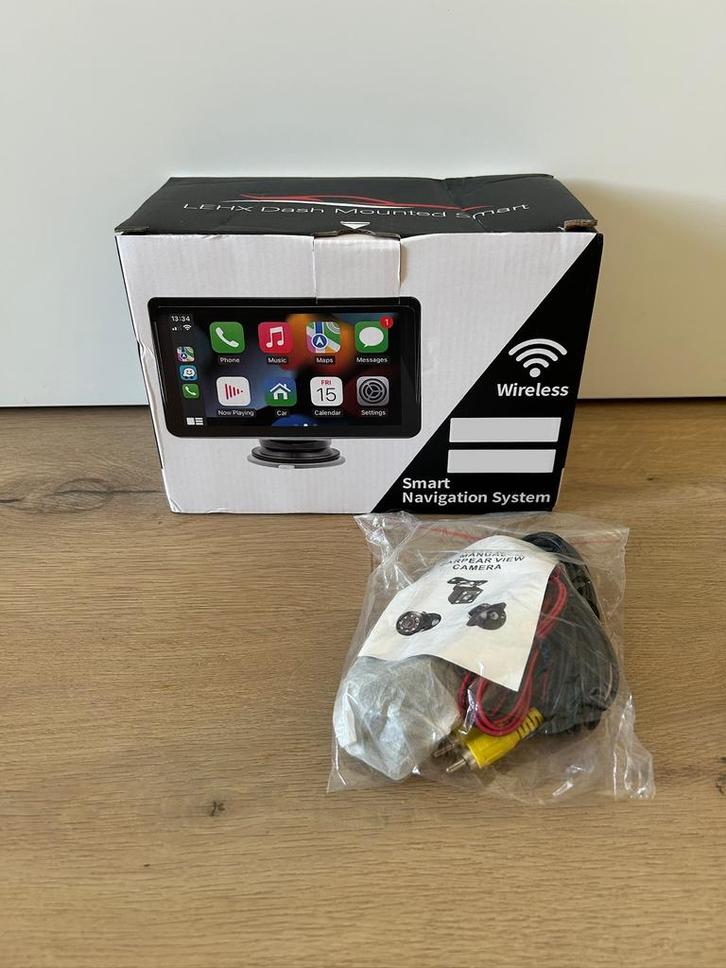 CarPlay schermpje Universeel + achteruitrijcamera, Auto diversen, Autonavigatie, Nieuw, Ophalen of Verzenden