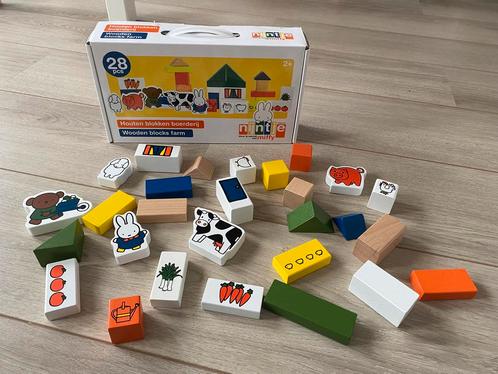 Nijntje Houten Blokken Boerderij, Kinderen en Baby's, Speelgoed | Houten speelgoed, Zo goed als nieuw, Overige typen, Ophalen of Verzenden
