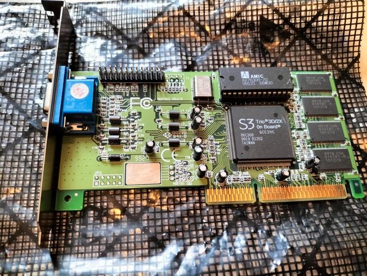 Vintage S3 Trio3D/2X Videokaart - AGP, Computers en Software, Videokaarten, Zo goed als nieuw, Overige chipsets, AGP, Overige soorten