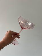 4x Roze coupe glazen / cocktailglazen (SET van 4), Antiek en Kunst, Antiek | Glas en Kristal, Ophalen