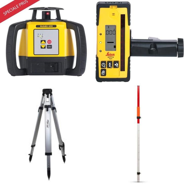 Bouwlaser Leica Rugby 620 "HANDM. DUBBEL AFSCHOT INSTELLING", Doe-het-zelf en Verbouw, Gereedschap | Overige machines, Nieuw, Ophalen of Verzenden