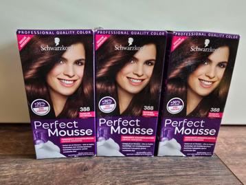 Schwarzkopf Perfect Mousse 388 donker roodbruin haarverf beschikbaar voor biedingen