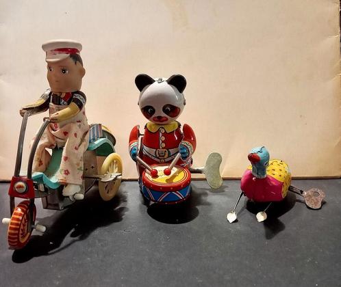 Drie Opwind Figuurtjes, Verzamelen, Poppetjes en Figuurtjes, Zo goed als nieuw, Ophalen