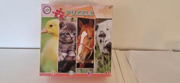 4x dierenpuzzel 100 stukjes beschikbaar voor biedingen