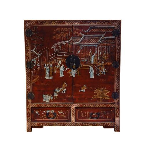 Chinese Kast Rood, Kinderen en Baby's, Kinderkamer | Commodes en Kasten, Gebruikt, Kast, 90 tot 105 cm, 75 tot 100 cm, Minder dan 50 cm