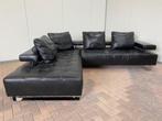 GRATIS LEVERING HEEL NL Zwarte Montel Echt Leren Hoekbank, Huis en Inrichting, 250 tot 300 cm, Hoekbank, Ophalen of Verzenden