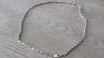 Zilveren heren/dames schakel ketting/collier, Ophalen of Verzenden, Zo goed als nieuw, Overige kleuren, Avondtasje