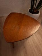 Vintage jaren ‘50 mid century houten salontafel bijzettafel, Huis en Inrichting, Ophalen, Gebruikt, Overige vormen, Minder dan 50 cm
