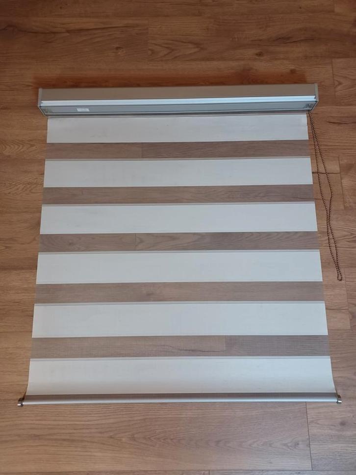 Semi-transparant duo Rolgordijn 110 cm x 96 cm (HxB), Huis en Inrichting, Stoffering | Gordijnen en Lamellen, 50 tot 100 cm, Crème