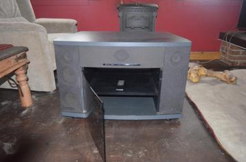 vintage tv meubel met versterker philips beschikbaar voor biedingen
