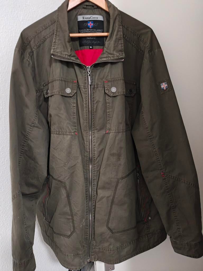 River Greek herenjas - casual en elegant, Kleding | Heren, Maat 56/58 (XL), Ophalen of Verzenden, Gedragen, River Greek