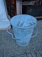 Zinken vuilnisbak, Ophalen of Verzenden, Gebruikt, Minder dan 50 cm
