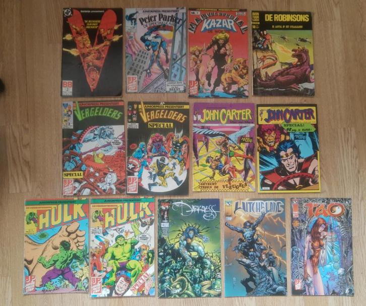 Witchblade - John Carter - Hulk - VERGELDERS Spiderman KAZAR, Boeken, Strips | Comics, Gelezen, Meerdere comics, Amerika, Ophalen of Verzenden