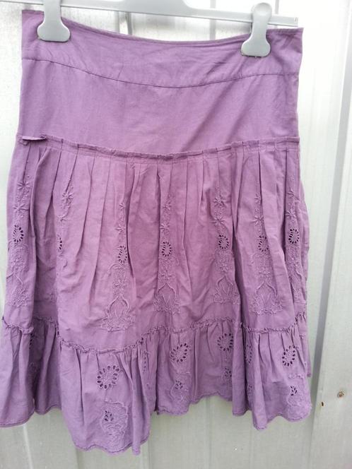 Mexx paarse rok met broderie, maat 38 nieuw met kaartje, Kleding | Dames, Rokken, Nieuw, Maat 38/40 (M), Paars, Verzenden