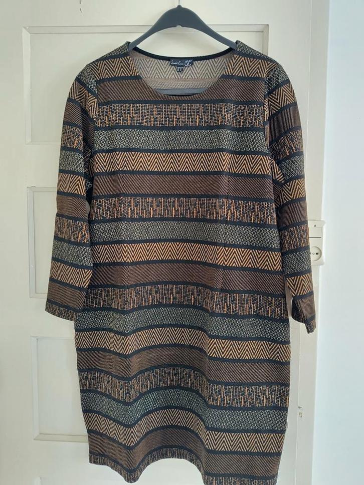 Smashed Lemon jurk, maat 46, Kleding | Dames, Jurken, Zo goed als nieuw, Maat 46/48 (XL) of groter, Bruin, Onder de knie, Ophalen of Verzenden