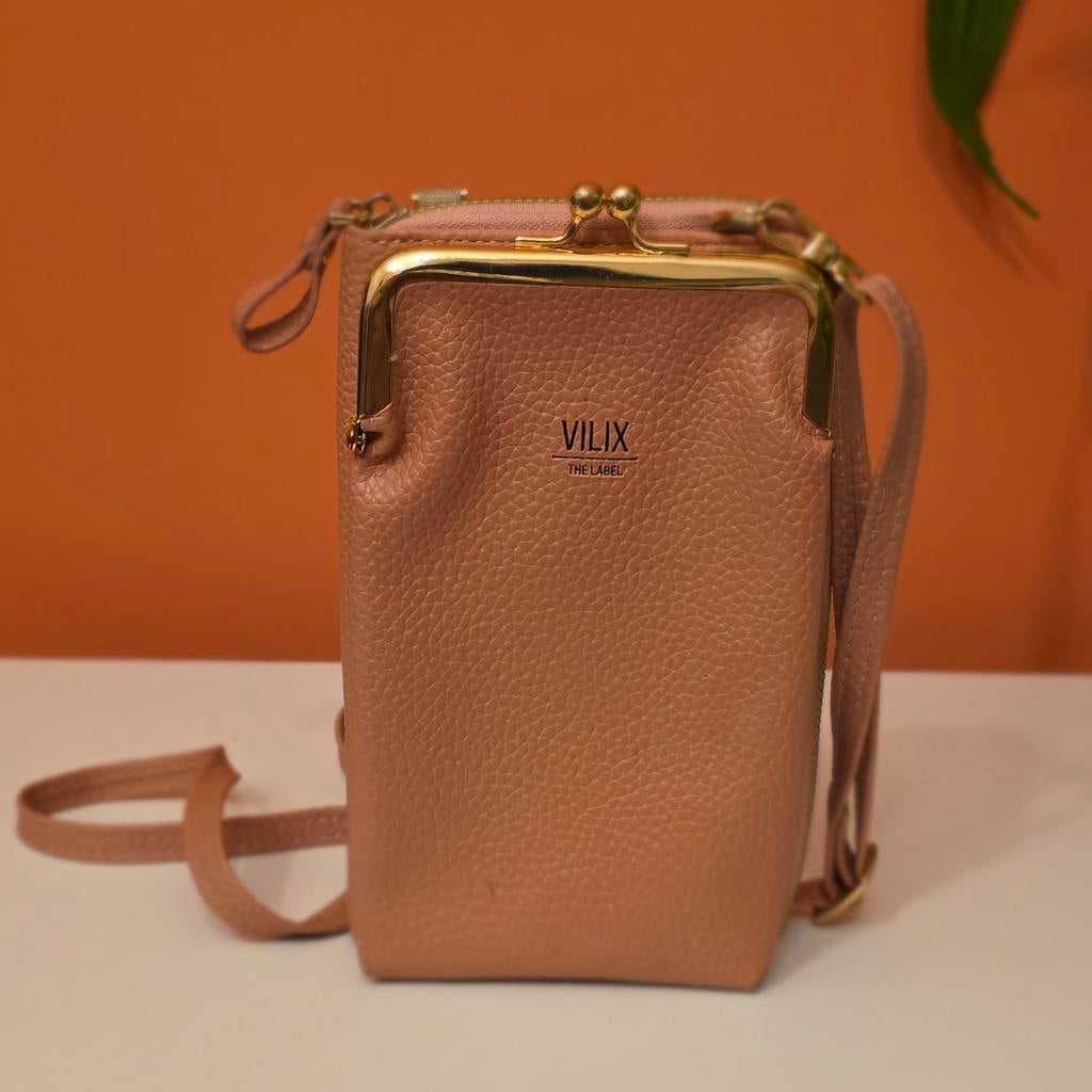 Vilix “Philou” Crossbody Tas, Vegan Leer,  Meerdere Vakken, Overige merken, Gebruikt, Leer, Ophalen of Verzenden