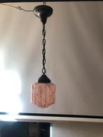 Art Deco, Hanglamp, 1920-30, Gebruikt, 50 tot 75 cm, Ophalen of Verzenden, Glas