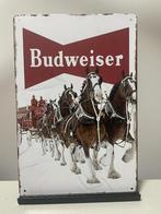 Budweiser metalen reclamebord / wandbord (Old Look), Ophalen of Verzenden, Nieuw, Reclamebord, Plaat of Schild, Overige merken