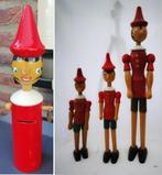 6 vintage massief houten Pinokkio trekpoppen pop Gioattoli, Kinderen en Baby's, Speelgoed | Houten speelgoed, Ophalen of Verzenden