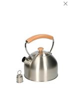 RVS Fluitketel met Houten Handvat - 2.5 Liter, Huis en Inrichting, Ophalen of Verzenden, Nieuw